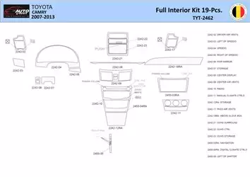 Toyota Camry 2006-2013 Kit la décoration du tableau de bord 19 Pièce - 1 - habillage decor de tableau de bord