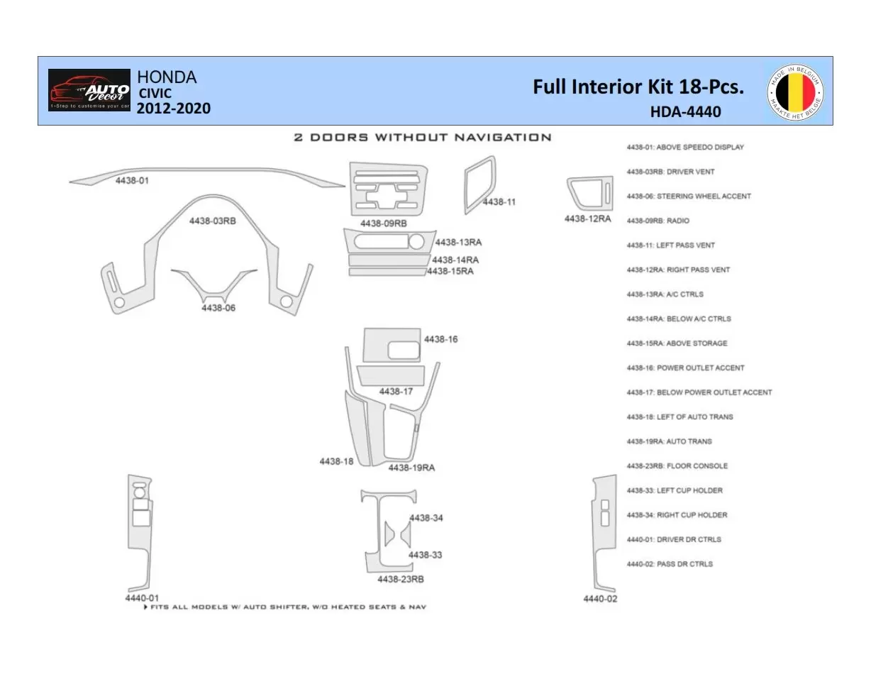 Honda Civic X 2012-2015 Mittelkonsole Armaturendekor WHZ Cockpit Dekor 20 Teilige - 1- Cockpit Innenraum Dekor Honda Civic X 2012-2015 Mittelkonsole Armaturendekor WHZ Cockpit Dekor 20 Teilige - 1- Cockpit Innenraum Dekor