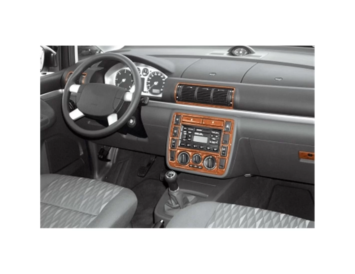 Ford Galaxi 04.2000 3M 3D Interior Dashboard Trim Kit Dash Trim Dekor 10-Parts
