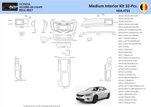 Honda Accord 2014-2022 Mittelkonsole Armaturendekor WHZ Cockpit Dekor 32 Teilige - 1- Cockpit Innenraum Dekor Honda Accord 2014-2022 Mittelkonsole Armaturendekor WHZ Cockpit Dekor 32 Teilige - 1- Cockpit Innenraum Dekor