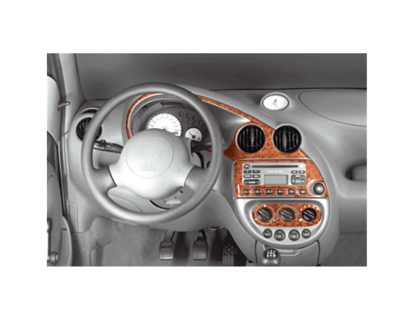 Ford Ka 10.96-02.02 3M 3D Interior Dashboard Trim Kit Dash Trim Dekor 5-Parts