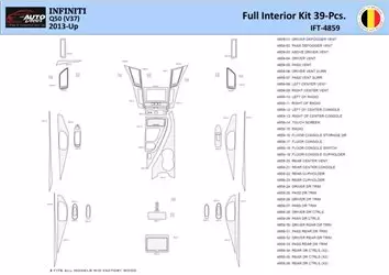 Infiniti Q50 V37 2014–present Interior WHZ Dashboard trim kit 39 Parts