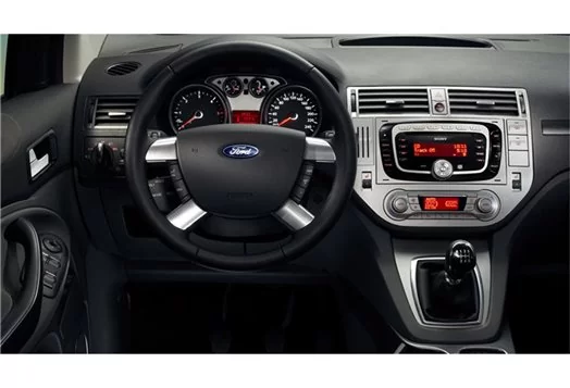 Ford Kuga I 2008-2013 Kit la décoration du tableau de bord 12-Pièce - 1 - habillage decor de tableau de bord