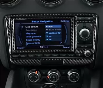Audi TT 2007-2014 Voll Satz, Without NAVI BD innenausstattung armaturendekor cockpit dekor - 5- Cockpit Dekor Innenraum
