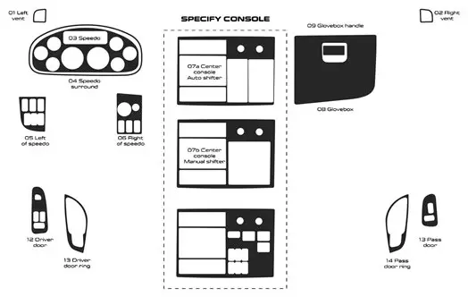 Peterbilt 348 Truck - Jaar 2014-2022 Interieur Cabin Style Full Dash trim kit