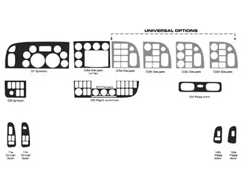 Peterbilt 365 Truck – Baujahr 2016–2021 – Innenraumverkleidung im Kabinenstil, komplettes Armaturenbrett-Dekorationsset