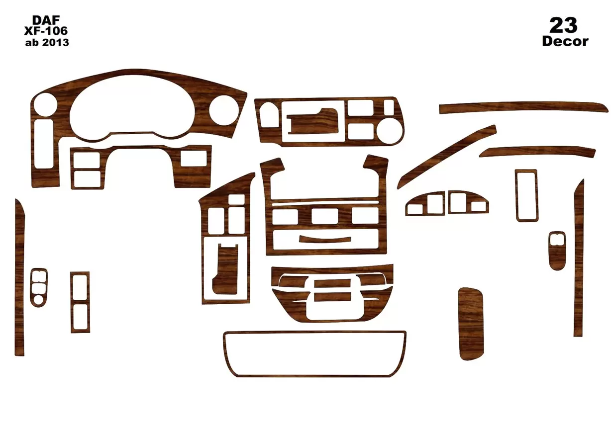 Daf XF106/116 2013 3D Inleg dashboard Interieurset aansluitend en pasgemaakt op he 23-Teile