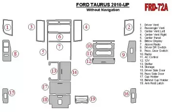 Ford Taurus 2010-UP Interior BD Dash Trim Kit