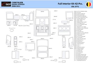 Chrysler Grand Voyager 2008-2016 Inleg dashboard Interieurset aansluitend en pasgemaakt 42 Delen