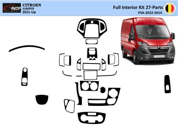 Citroen Jumper 2021 3D Interior Dashboard Trim Kit Dash Trim Dekor 27-Parts
