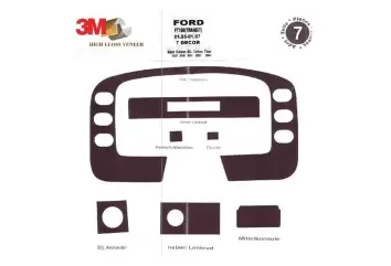 Ford Transit 01.95-04.97 3M 3D Interior Dashboard Trim Kit Dash Trim Dekor 7-Parts