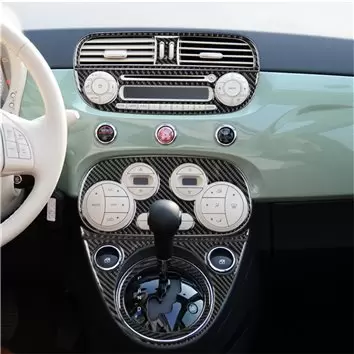 Fiat 500 2008-2020 Mascherine sagomate per rivestimento cruscotti 15 Decori
