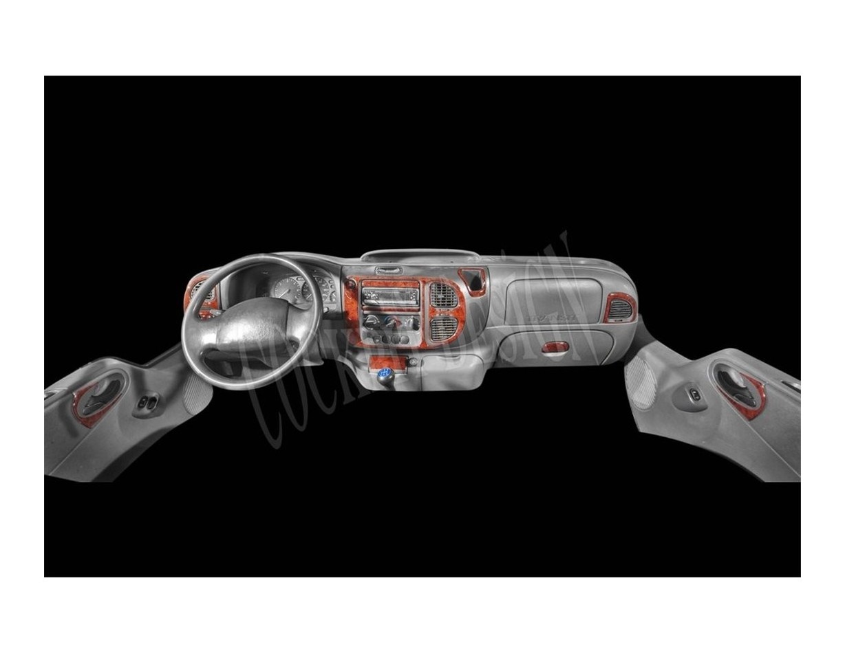 Ford Transit 03.00 - 08.06 3D Inleg dashboard Interieurset aansluitend en pasgemaakt op he 12 -Teile