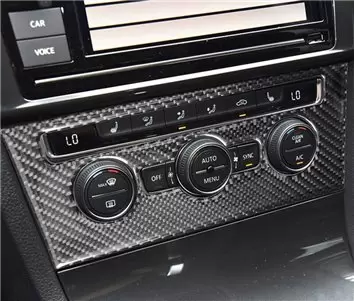 Volkswagen Golf VII AU 2012–2021 Habillage Décoration de Tableau de Bord 19B-Pièce - 1 - habillage decor de tableau de bord 2