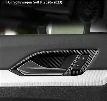 Volkswagen Golf VIII CD 2019 up 3D Interior Dashboard Trim Kit Dash Trim Dekor 31-Parts