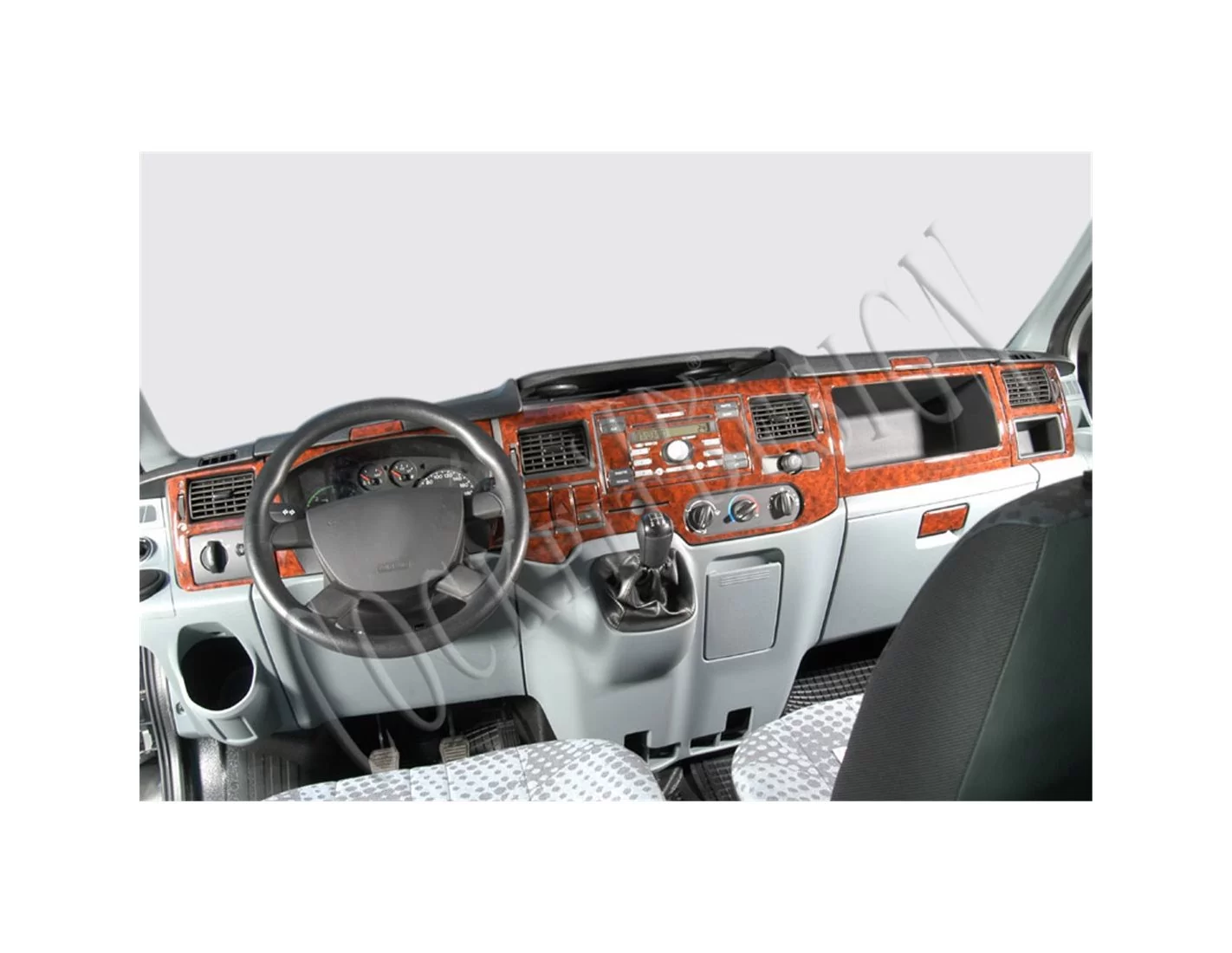 Ford Transit 09.10 - 01.14 Kit Rivestimento Cruscotto all'interno del veicolo Cruscotti personalizzati 24-Decori