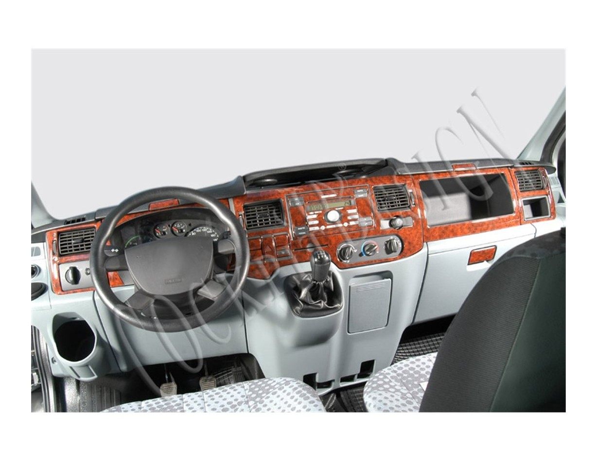 Ford Transit 09.10-01.14 3M 3D Interior Dashboard Trim Kit Dash Trim Dekor 24-Parts