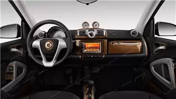 Smart Fortwo 451 2011-2015 Mittelkonsole Armaturendekor Cockpit Dekor Navi 41-Teile - 2- Cockpit Dekor Innenraum