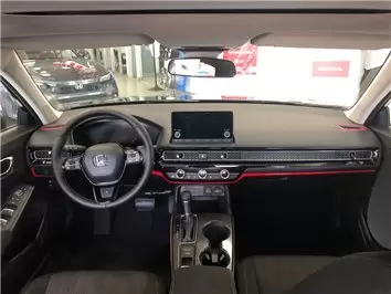Honda Civic XI 2022-2024 Interieur WHZ Dashboardafwerkingsset 17 onderdelen 2