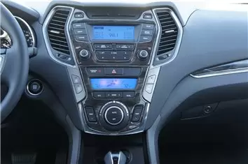 Hyundai Santa Fe 2013-UP Full Set, Without NAVI, Climate-Control With Display, Without 3 row seats Interior BD Dash Trim Kit