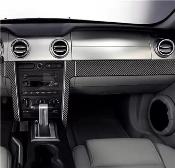 Ford Mustang 2005-2009 Inleg dashboard Interieurset aansluitend en pasgemaakt 16 Delen