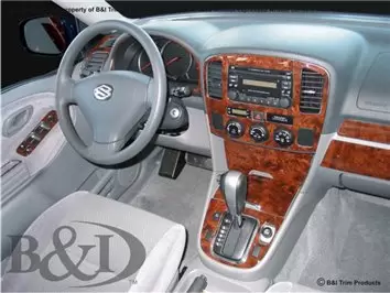 Suzuki Grand Vitara 2003-2005 Full Set, Manual Gear Box Interior BD Dash Trim Kit
