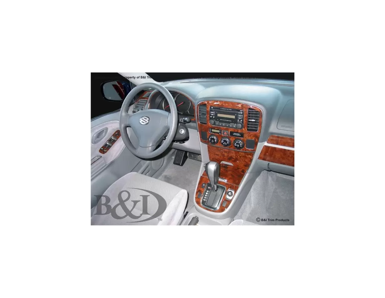 Suzuki Grand Vitara 2003-2005 Full Set, Manual Gear Box Interior BD Dash Trim Kit