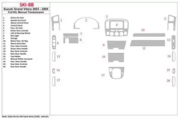 Suzuki Grand Vitara 2003-2005 Full Set, Manual Gear Box BD Interieur Dashboard Bekleding Volhouder