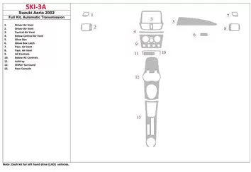 Suzuki Liana Baleno 2002 Full Set, Automatic Gear Interior BD Dash Trim Kit
