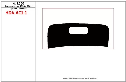 Honda Accord 2001-2002 glowe-box, 1 Parts set BD Interieur Dashboard Bekleding Volhouder