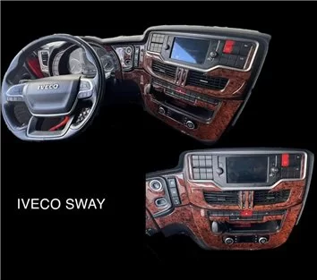 IVECO S-WAY 2019 Mittelkonsole Armaturendekor Cockpit Dekor 17-Teilige - 1- Cockpit Dekor Innenraum