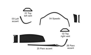 Subaru BRZ Coupé 2012-2020 Interieur WHZ Dashboard inbouwset 28 onderdelen