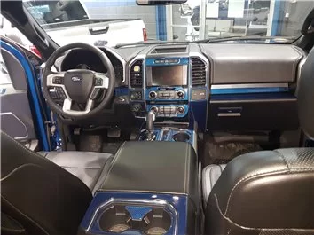 FORD F-150 (REGELMATIGE CABINE) | 2015-2017 Interieur WHZ Dashboardafwerkingsset 49 onderdelen