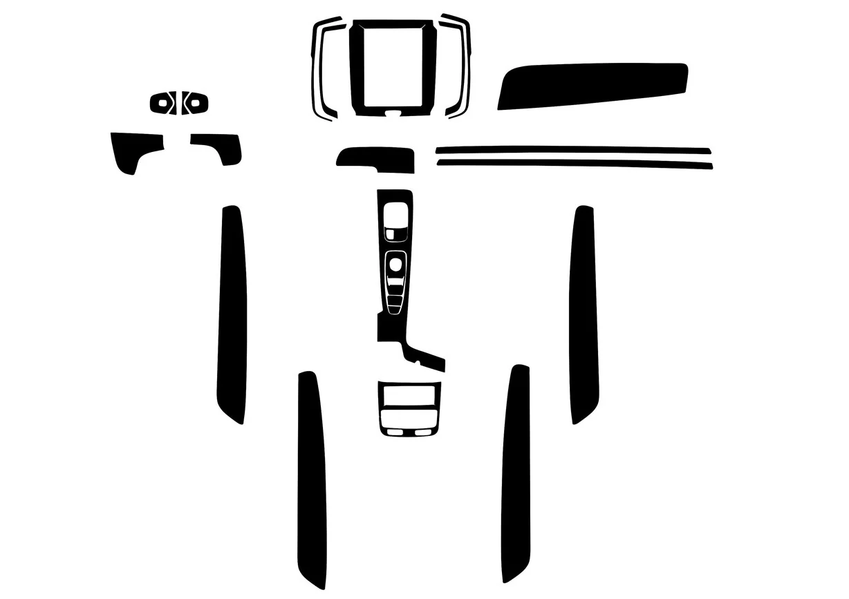 Volvo V90 Cross Country 2017 Mascherine sagomate per rivestimento cruscotti 22-Decori