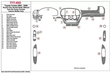 Toyota Tundra 2003-2006 BD Interieur Dashboard Bekleding Volhouder