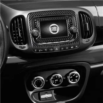 Fiat 500L 2012–2018 3D Inleg dashboard Interieurset aansluitend en pasgemaakt op he 27-Teile