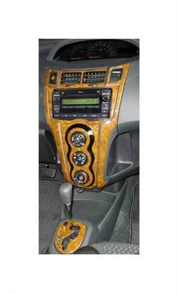 Toyota Yaris 12.05-12.09 3D Innenraum Armaturenbrett Zierleiste Dekor 9-teilig 2