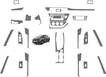 Toyota Corolla 2014 Basic Mascherine sagomate per rivestimento cruscotti 