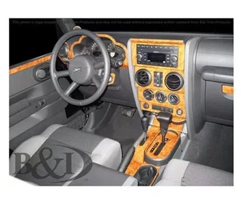 Jeep Wrangler 2007-2010 Full Set, Automatic Gear Interior BD Dash Trim Kit