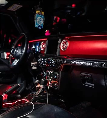 Jeep Wrangler Unlimited Rubicon 2018-2023 Mascherine sagomate per rivestimento cruscotti 25 Decori