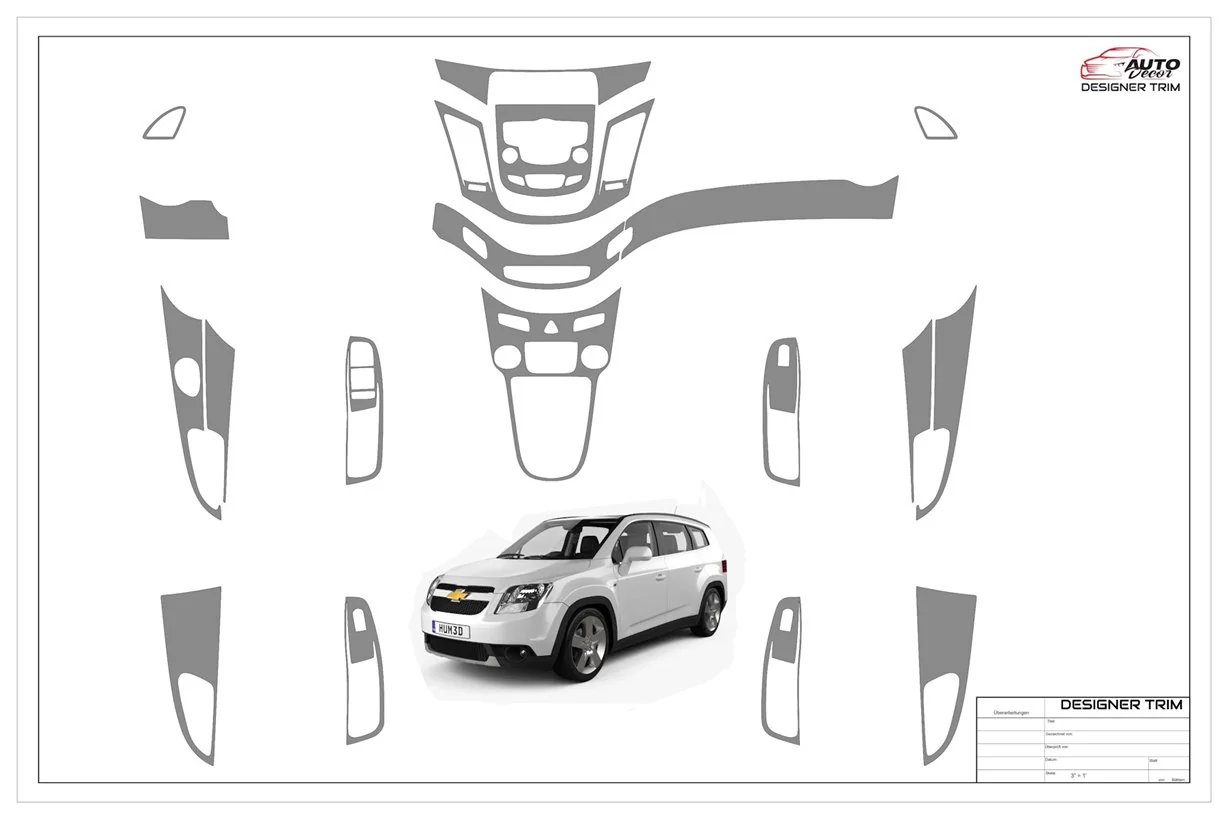 Chevrolet Orlando 2012-2015 Mittelkonsole Armaturendekor WHZ Cockpit Dekor 19 Teilige