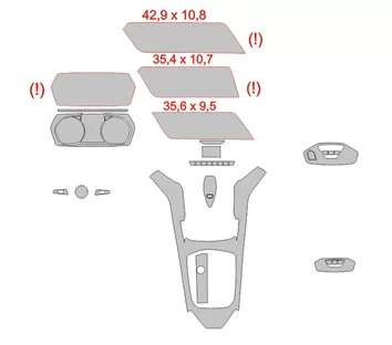 BMW 3 F40 2019 Auto Interieur Wrap Snij Sjabloon