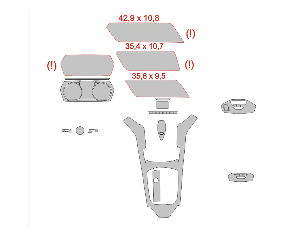 Modello di taglio per rivestimento interno auto BMW 3 F40 2019