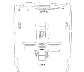 BMW 7-series G11 G12 2015-2022 Car Interior Wrap Cutting Template