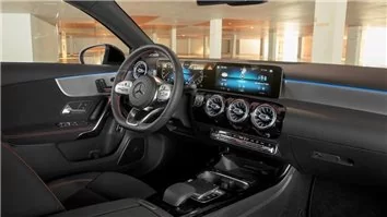 Mercedes-Benz A W177 2018 Interieur Wrap Snij Sjabloon