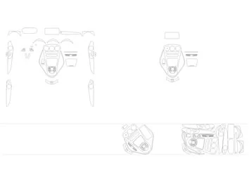 Modello di taglio per rivestimento interno Mercedes-Benz Classe C AMG W205 2014