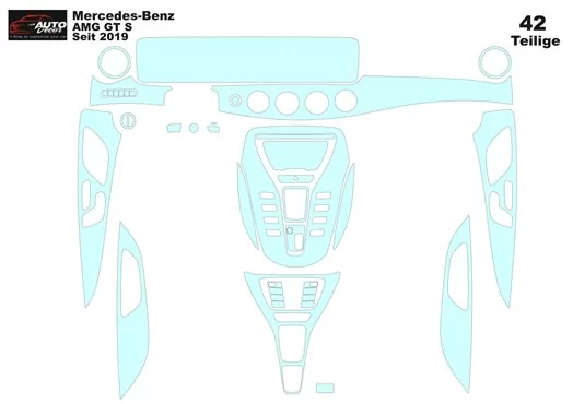 Modèle de découpe pour l'habillage intérieur de la Mercedes-Benz AMG GT 2014