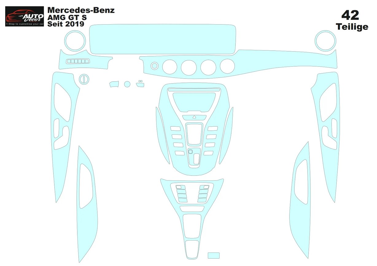 Modèle de découpe pour l'habillage intérieur de la Mercedes-Benz AMG GT 2014