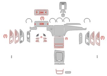 Mercedes-Benz CLE-Class AMG C236 2023 Interior Wrap Cutting Template