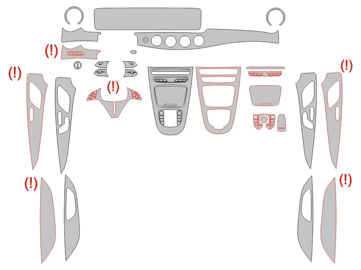 Modello di taglio per rivestimento interno Mercedes-Benz CLS-Class C257 2017